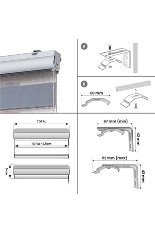 Store électrique jour et nuit Platinum - Gris