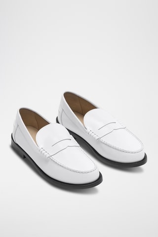 Mocassins en cuir verni City Loafer - Blanc