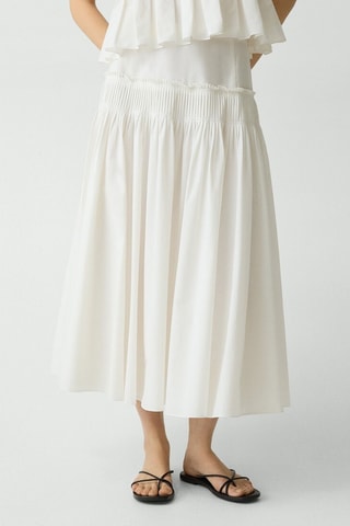 Jupe midi - Blanc