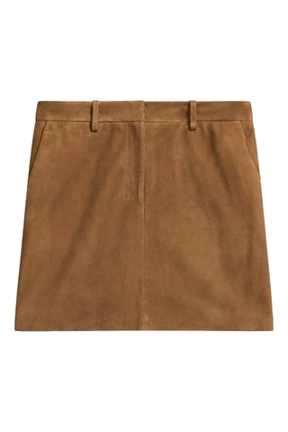 Minijupe en nubuck - Marron
