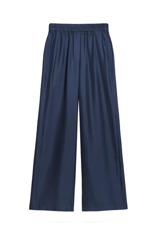 Pantalon en soie - Bleu marine