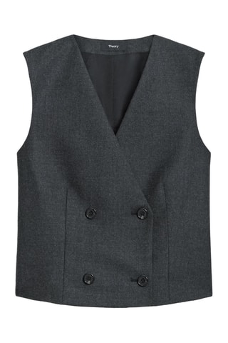 Gilet de costume en laine - Gris foncé