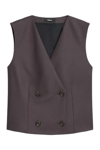 Gilet de costume en laine - Gris foncé
