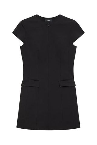 Robe droite en laine Tailor - Noir