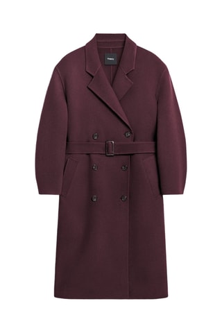 Manteau en laine et cachemire - Bordeaux