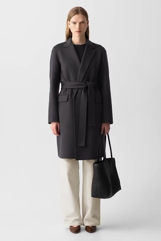 Manteau en laine et cachemire - Gris foncé