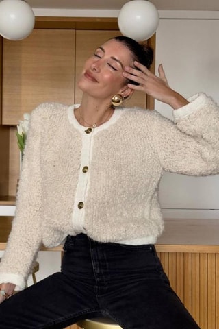 Gilet - Blanc et beige
