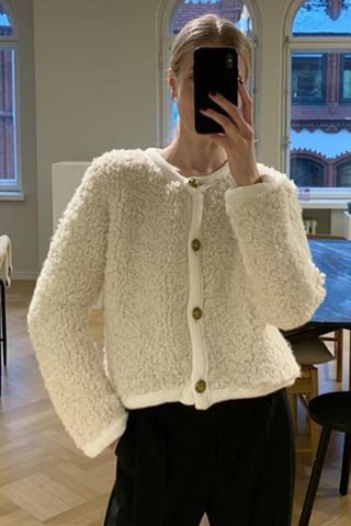 Gilet - Blanc et beige