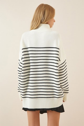 Pull - Écru et noir