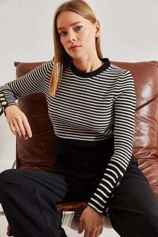 Pull - Noir et beige