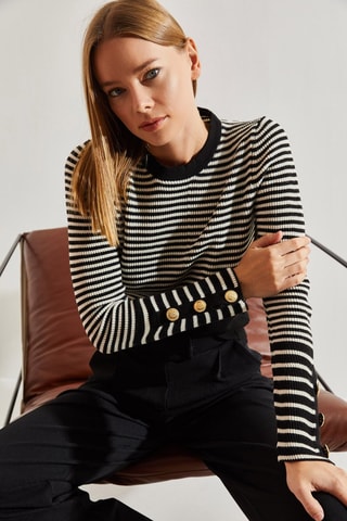Pull - Noir et beige