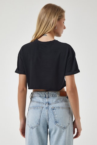 T-shirt cropped - Noir