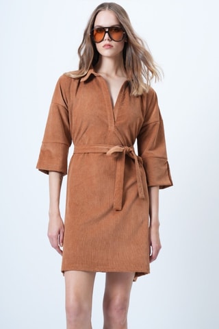 Robe droite - Marron