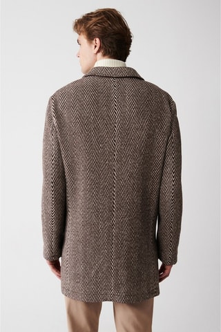 Veste - Blanc et marron