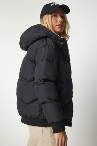 Veste à capuche - Blanc et noir