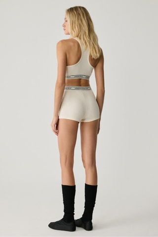 Shorty taille haute - Blanc