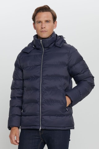 Doudoune à capuche - Bleu