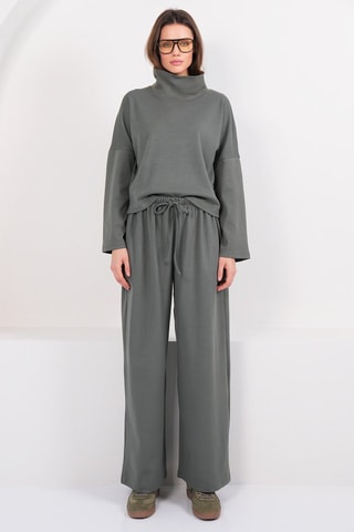 Blouse oversize et pantalon palazzo - Vert