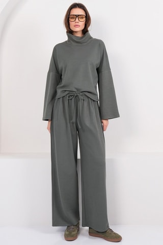 Blouse oversize et pantalon palazzo - Vert
