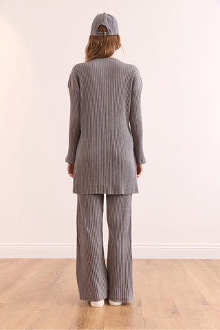 Tunique et pantalon palazzo - Gris