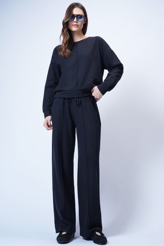 Sweat et pantalon taille haute - Bleu