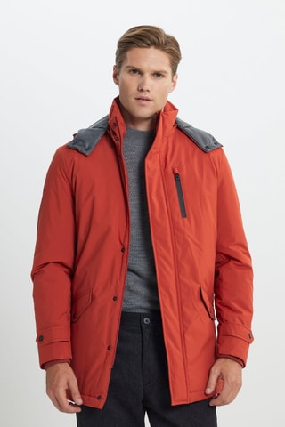 Parka à capuche - Rouge