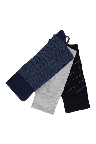 3 paires de chaussettes - Noir, bleu et gris