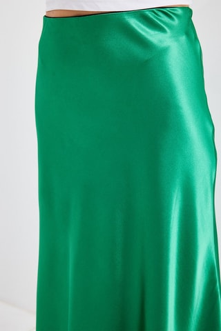 Jupe midi taille haute - Vert