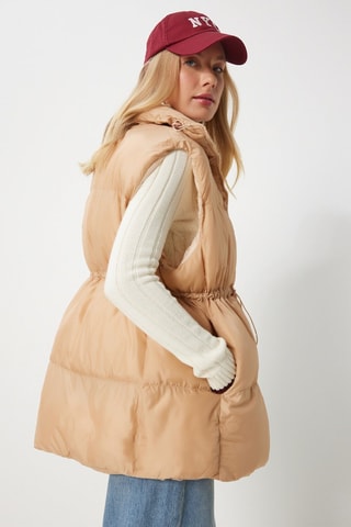 Doudoune sans manches - Beige