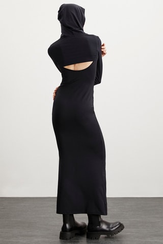 Crop top à capuche - Noir