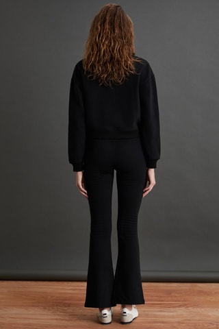 Sweat et pantalon regular - Noir et violet