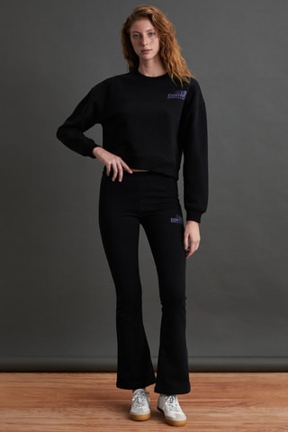 Sweat et pantalon regular - Noir et violet