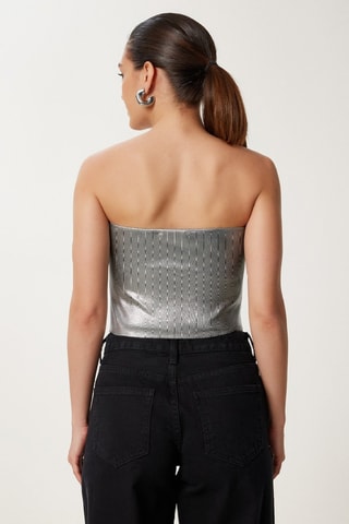 Crop top bustier - Gris