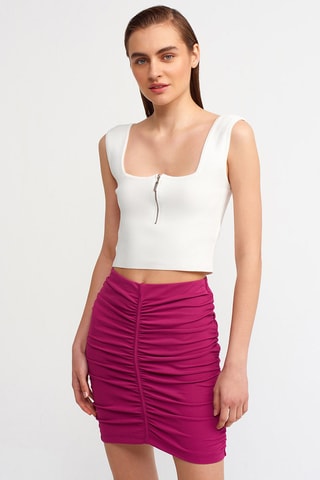 Jupe fourreau taille haute - Rose