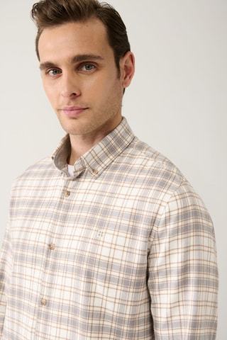 Chemise - Blanc et beige