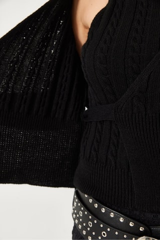 Gilet portefeuille et top - Noir