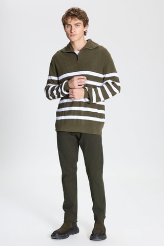 Pull - Blanc et vert