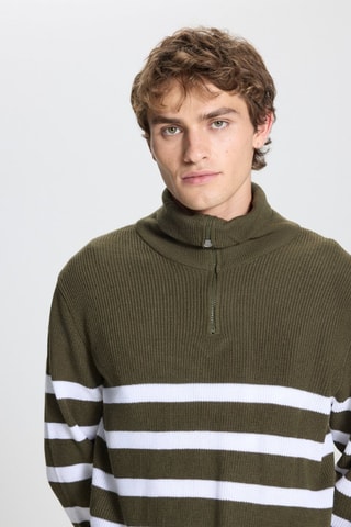 Pull - Blanc et vert