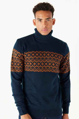 Pull - Bleu et orange
