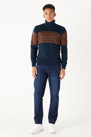 Pull - Bleu et orange