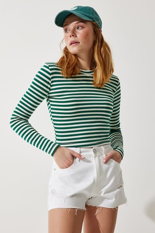 T-shirt slim - Vert