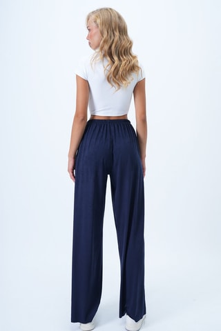 Pantalon palazzo - Bleu