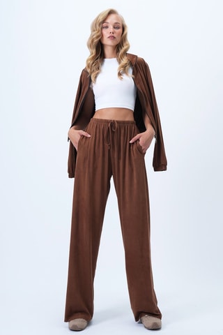 Pantalon palazzo - Marron