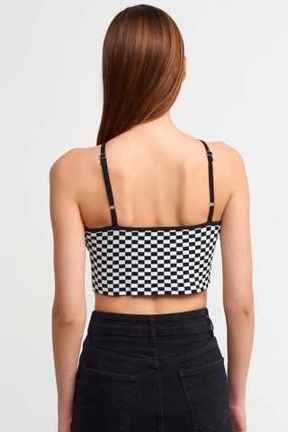 Crop top - Blanc et noir