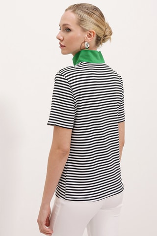 T-shirt - Blanc, noir et vert