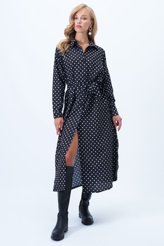 Robe chemise regular - Noir
