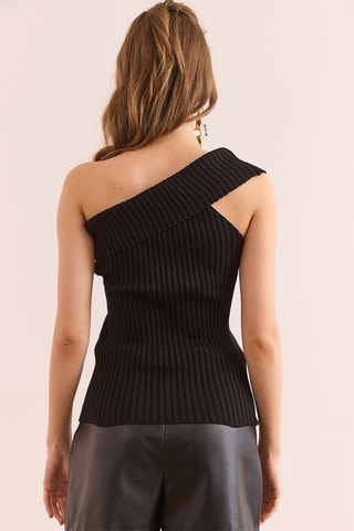 Top asymétrique - Noir