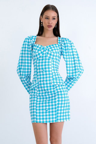 Robe fourreau - Bleu