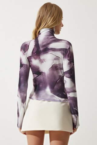 Top - Blanc et violet