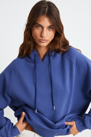 Sweat à capuche - Blanc, bleu et rose